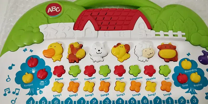 Detské piano so zvieracími zvukmi